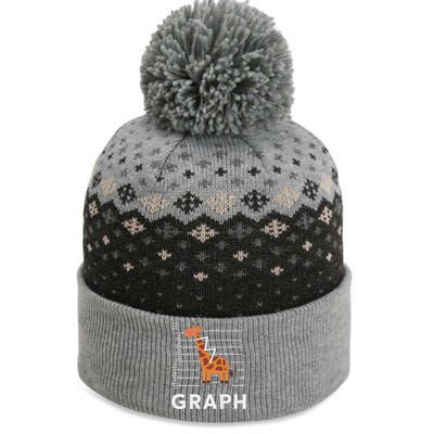 GRaph Giraffe Mathematician Funny Animal Pun The Baniff Cuffed Pom Beanie