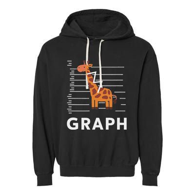 GRaph Giraffe Mathematician Funny Animal Pun Garment-Dyed Fleece Hoodie