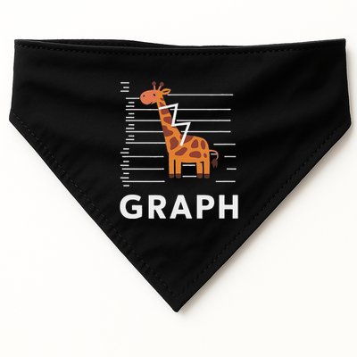 GRaph Giraffe Mathematician Funny Animal Pun USA-Made Doggie Bandana