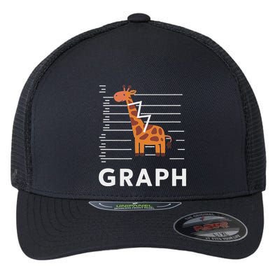 GRaph Giraffe Mathematician Funny Animal Pun Flexfit Unipanel Trucker Cap