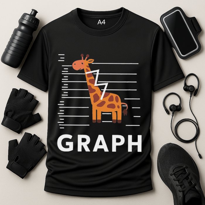 GRaph Giraffe Mathematician Funny Animal Pun Performance Shirt
