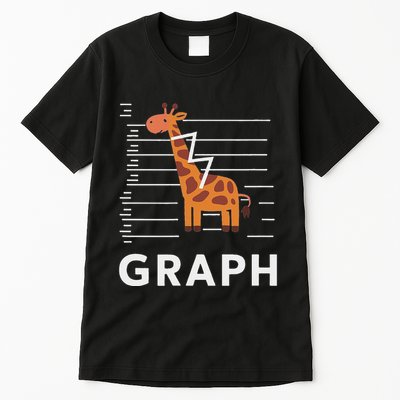 GRaph Giraffe Mathematician Funny Animal Pun Tall T-Shirt
