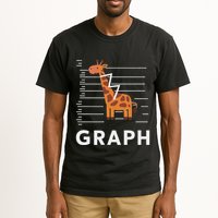 GRaph Giraffe Mathematician Funny Animal Pun Tall T-Shirt