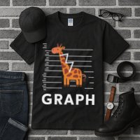 GRaph Giraffe Mathematician Funny Animal Pun Tall T-Shirt