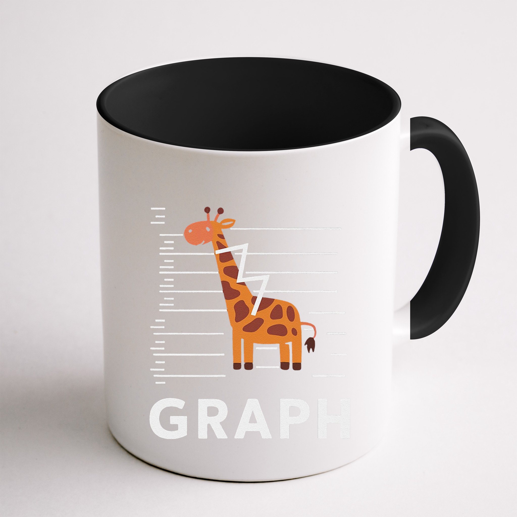 GRaph Giraffe Mathematician Funny Animal Pun Mug