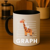 GRaph Giraffe Mathematician Funny Animal Pun Mug