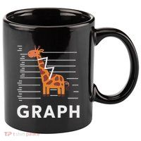 GRaph Giraffe Mathematician Funny Animal Pun 11oz C Handle Ceramic Mug
