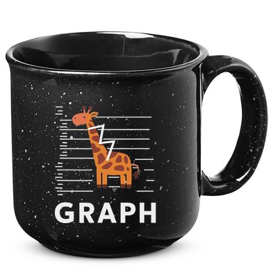 GRaph Giraffe Mathematician Funny Animal Pun 15oz Campfire Ceramic Mug