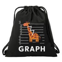 GRaph Giraffe Mathematician Funny Animal Pun Drawstring Bag