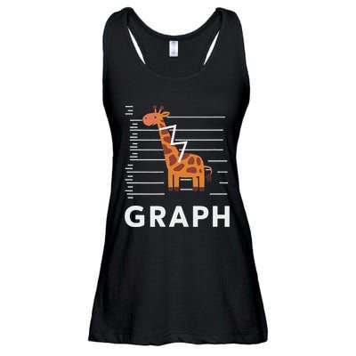 GRaph Giraffe Mathematician Funny Animal Pun Ladies Essential Flowy Tank