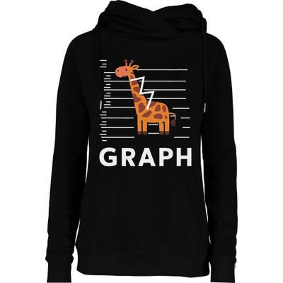 GRaph Giraffe Mathematician Funny Animal Pun Womens Funnel Neck Pullover Hood