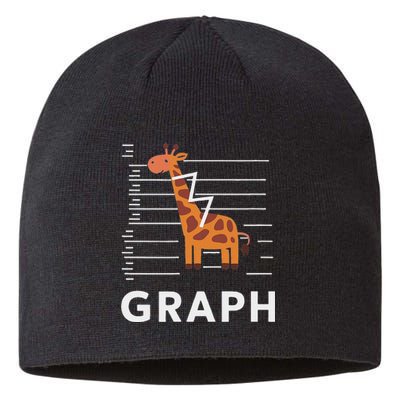 GRaph Giraffe Mathematician Funny Animal Pun Sustainable Beanie