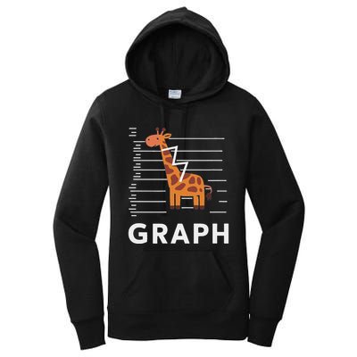 GRaph Giraffe Mathematician Funny Animal Pun Women's Pullover Hoodie