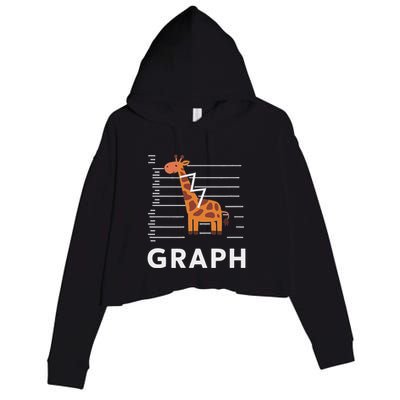 GRaph Giraffe Mathematician Funny Animal Pun Crop Fleece Hoodie