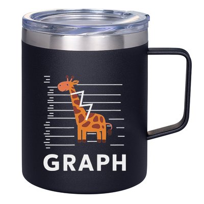 GRaph Giraffe Mathematician Funny Animal Pun 12oz Stainless Steel Coffee Mug