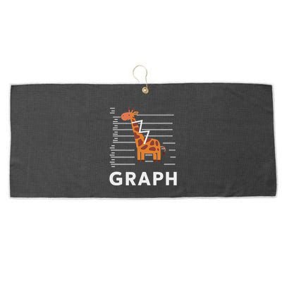 GRaph Giraffe Mathematician Funny Animal Pun Large Microfiber Waffle Golf Towel