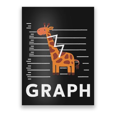 GRaph Giraffe Mathematician Funny Animal Pun Poster