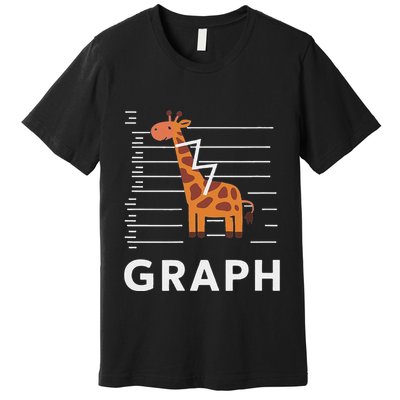 GRaph Giraffe Mathematician Funny Animal Pun Premium T-Shirt