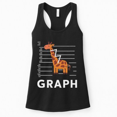 GRaph Giraffe Mathematician Funny Animal Pun Womens Tank Top