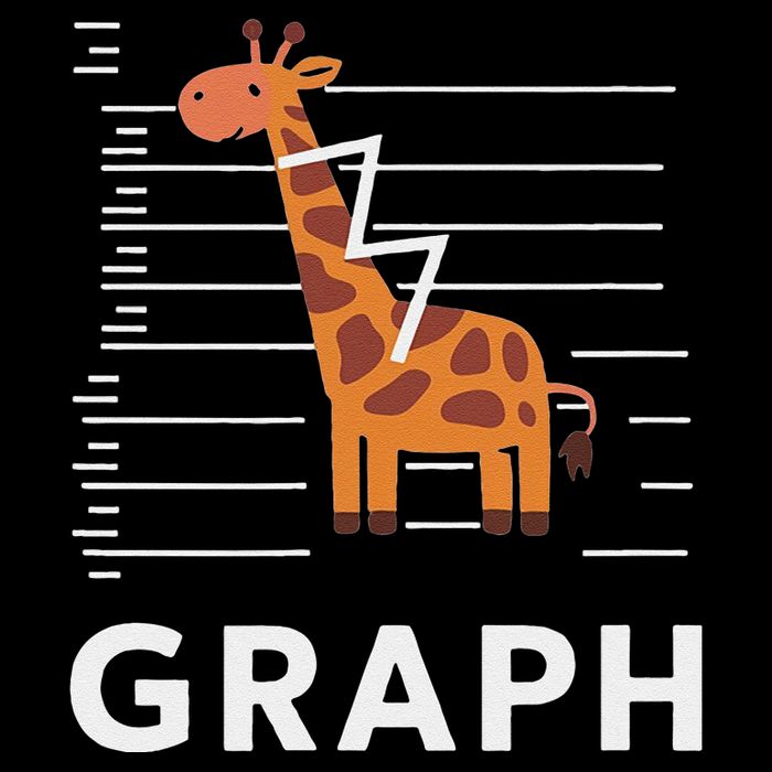 GRaph Giraffe Mathematician Funny Animal Pun Pom Pom 12in Knit Beanie