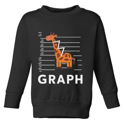 GRaph Giraffe Mathematician Funny Animal Pun Toddler Sweatshirt