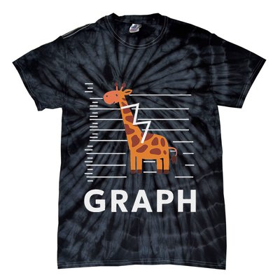 GRaph Giraffe Mathematician Funny Animal Pun Tie-Dye T-Shirt