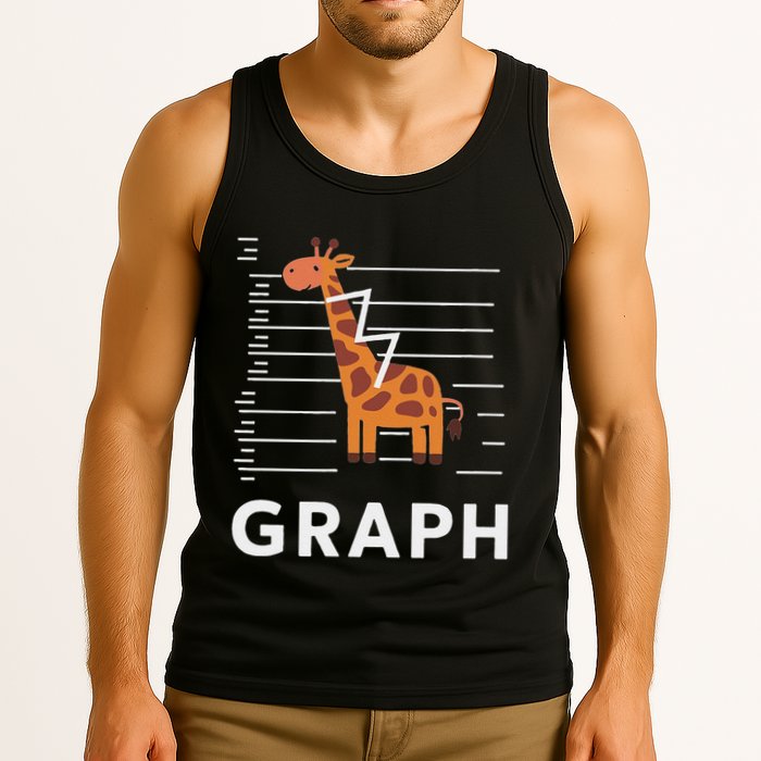 GRaph Giraffe Mathematician Funny Animal Pun Tank Top