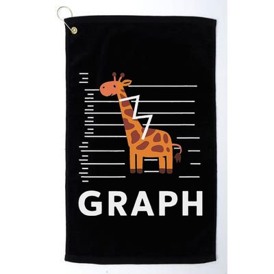 GRaph Giraffe Mathematician Funny Animal Pun Golf Towel