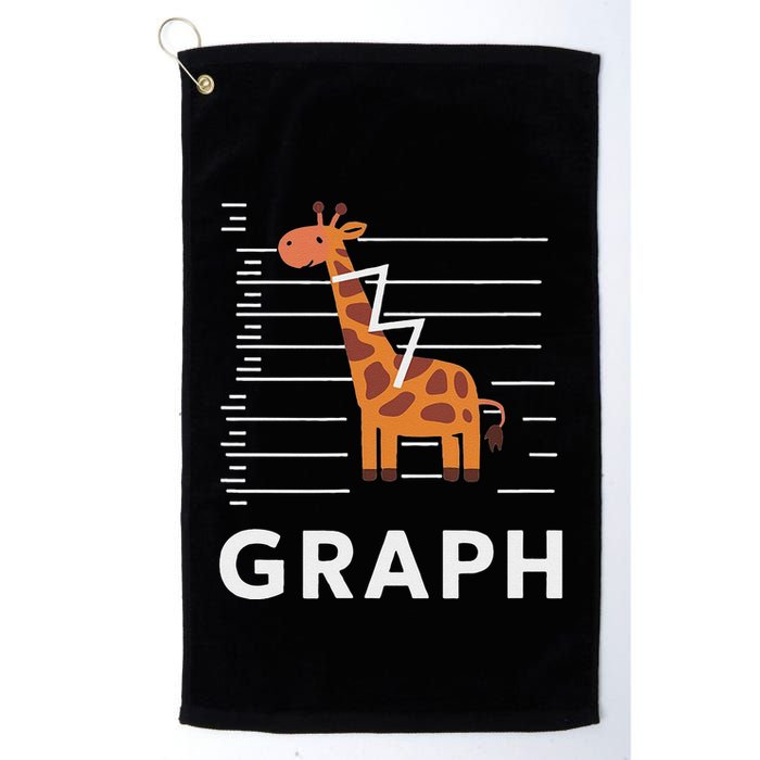 GRaph Giraffe Mathematician Funny Animal Pun Golf Towel