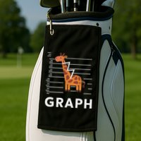 GRaph Giraffe Mathematician Funny Animal Pun Golf Towel