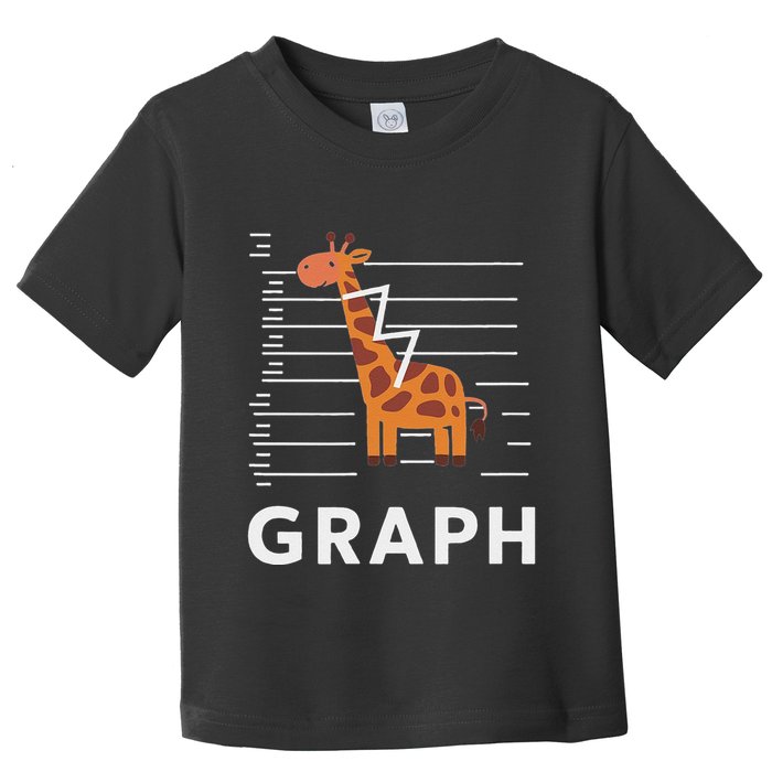 GRaph Giraffe Mathematician Funny Animal Pun Toddler T-Shirt
