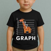 GRaph Giraffe Mathematician Funny Animal Pun Toddler T-Shirt