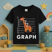 GRaph Giraffe Mathematician Funny Animal Pun Toddler T-Shirt