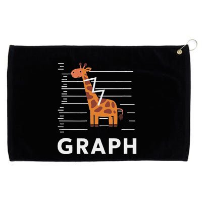 GRaph Giraffe Mathematician Funny Animal Pun Grommeted Golf Towel