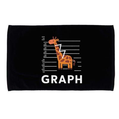 GRaph Giraffe Mathematician Funny Animal Pun Microfiber Hand Towel
