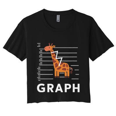 GRaph Giraffe Mathematician Funny Animal Pun Crop Top