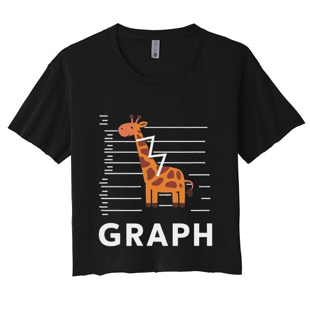 GRaph Giraffe Mathematician Funny Animal Pun Crop Top