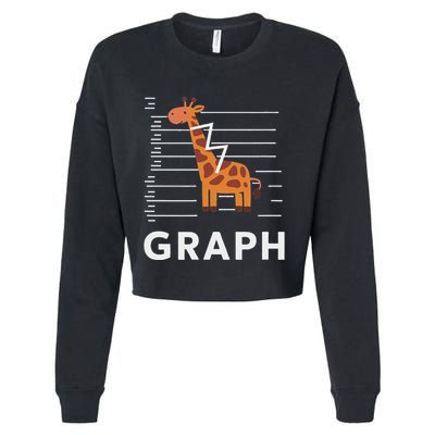 GRaph Giraffe Mathematician Funny Animal Pun Cropped Pullover Crew