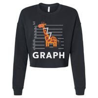 GRaph Giraffe Mathematician Funny Animal Pun Cropped Pullover Crew
