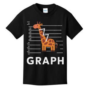 GRaph Giraffe Mathematician Funny Animal Pun Kids T-Shirt