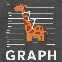 GRaph Giraffe Mathematician Funny Animal Pun Vector Backpack