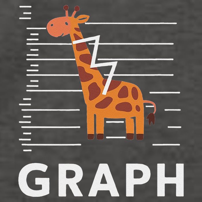 GRaph Giraffe Mathematician Funny Animal Pun Vector Backpack