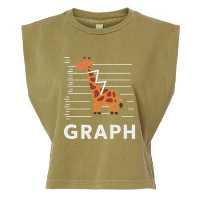 GRaph Giraffe Mathematician Funny Animal Pun Garment-Dyed Women's Muscle Tee