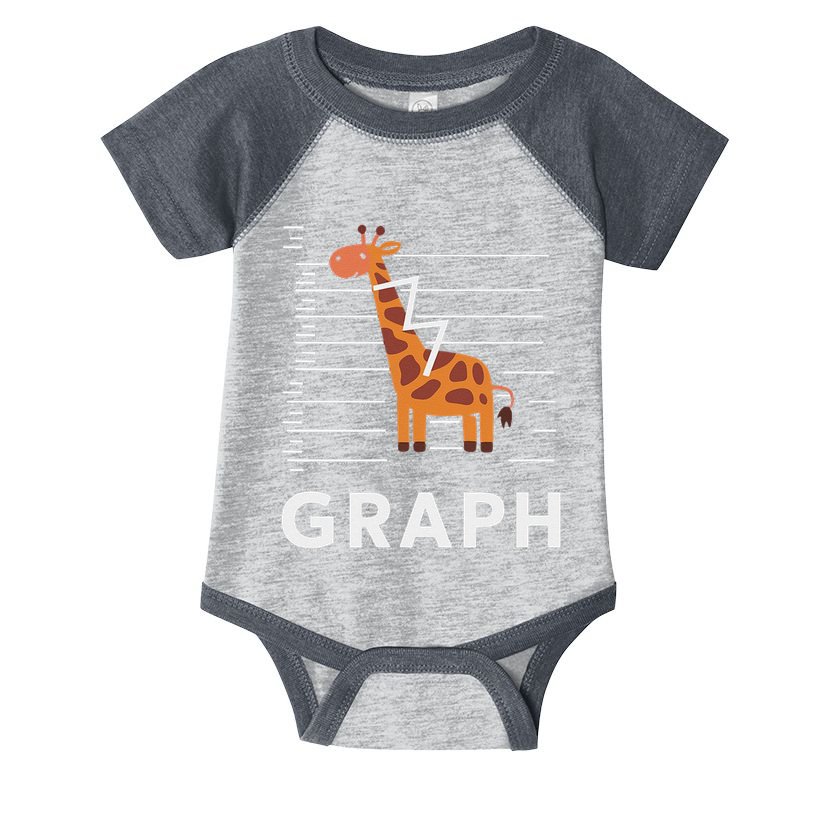 GRaph Giraffe Mathematician Funny Animal Pun Infant Baby Jersey Bodysuit