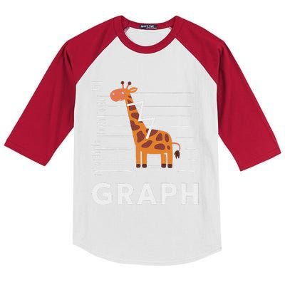 GRaph Giraffe Mathematician Funny Animal Pun Kids Colorblock Raglan Jersey