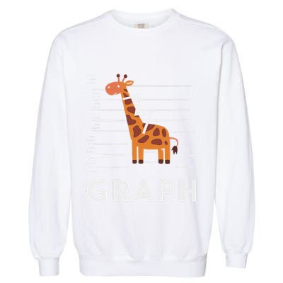 GRaph Giraffe Mathematician Funny Animal Pun Garment-Dyed Sweatshirt