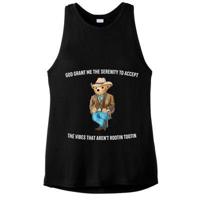 God Grant Me The Serenity To Accept The Vibes That Aren’t Rootin Tootin Ladies PosiCharge Tri-Blend Wicking Tank