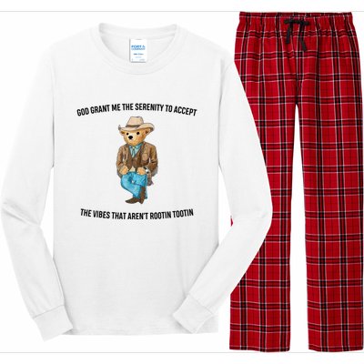 God Grant Me The Serenity To Accept The Vibes That Aren’t Rootin Tootin Long Sleeve Pajama Set