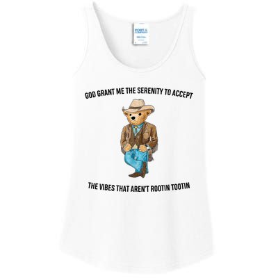 God Grant Me The Serenity To Accept The Vibes That Aren’t Rootin Tootin Ladies Essential Tank