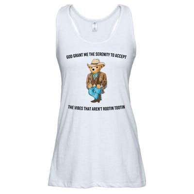 God Grant Me The Serenity To Accept The Vibes That Aren’t Rootin Tootin Ladies Essential Flowy Tank